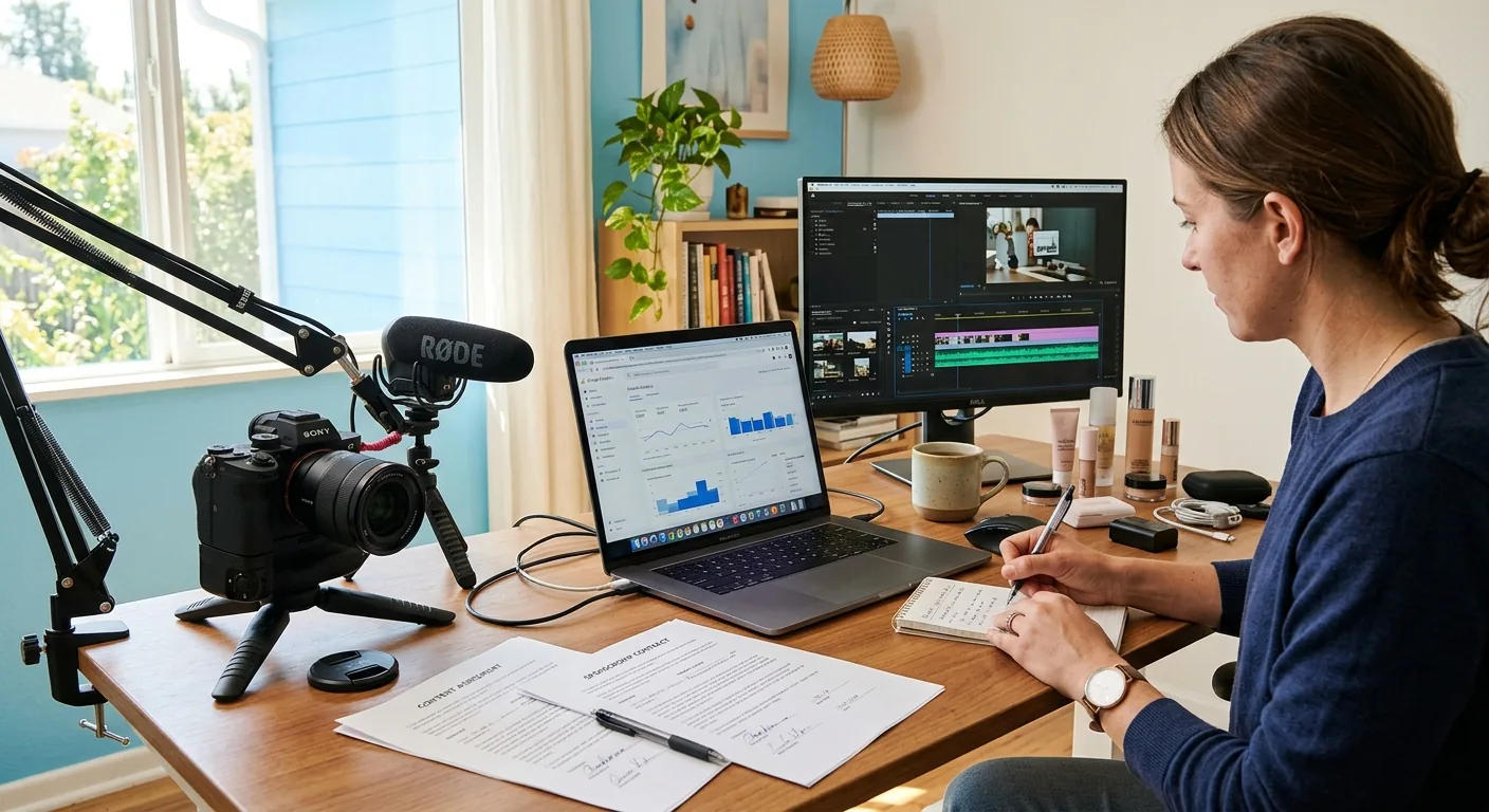 Creator working through creator brand deals