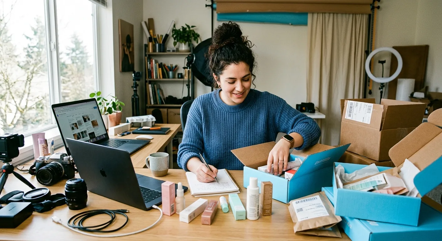 Creator working through creator brand deals