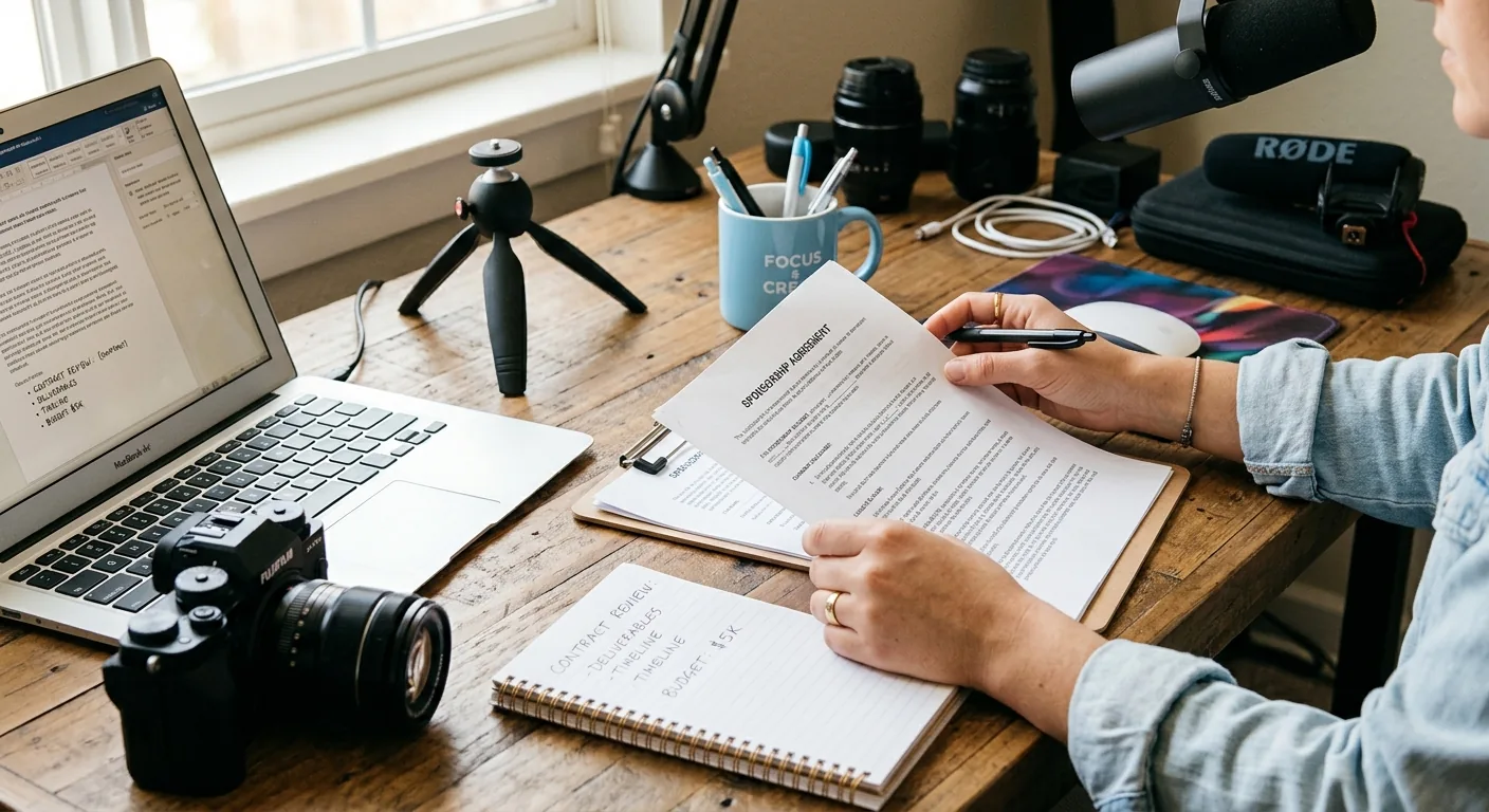Creator working through creator brand deals