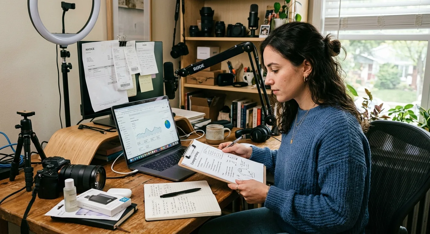 Creator working through creator brand deals