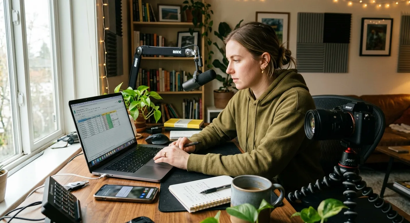 Creator working through creator brand deals