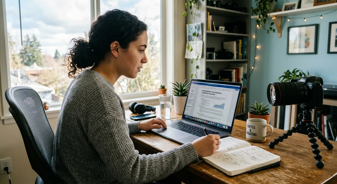 Creator working through creator brand deals
