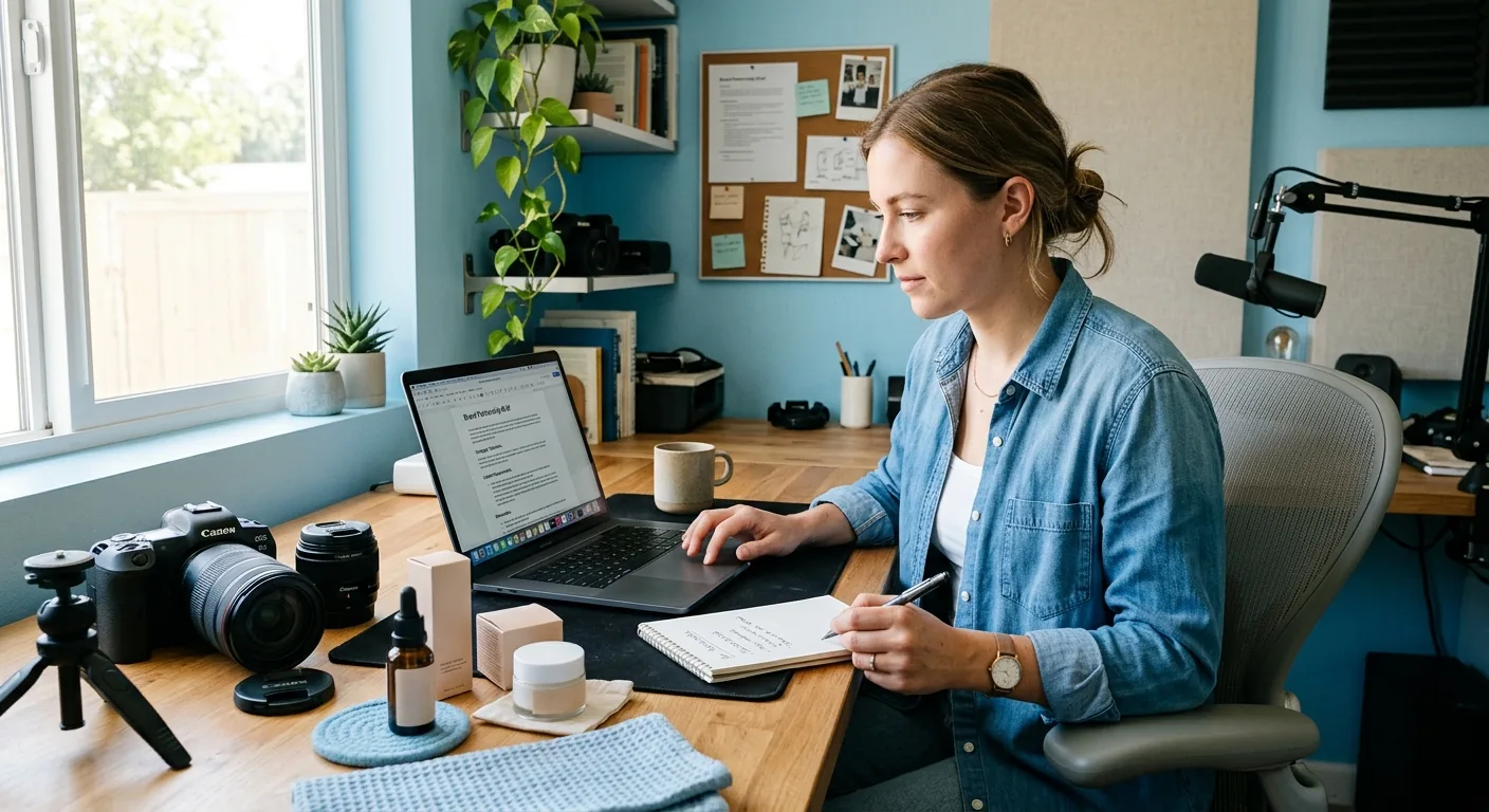 Creator working through creator brand deals