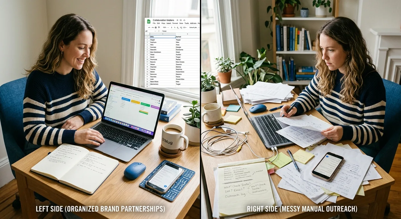 Creator working through creator brand deals