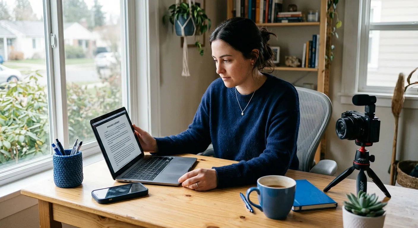 Creator working through creator brand deals