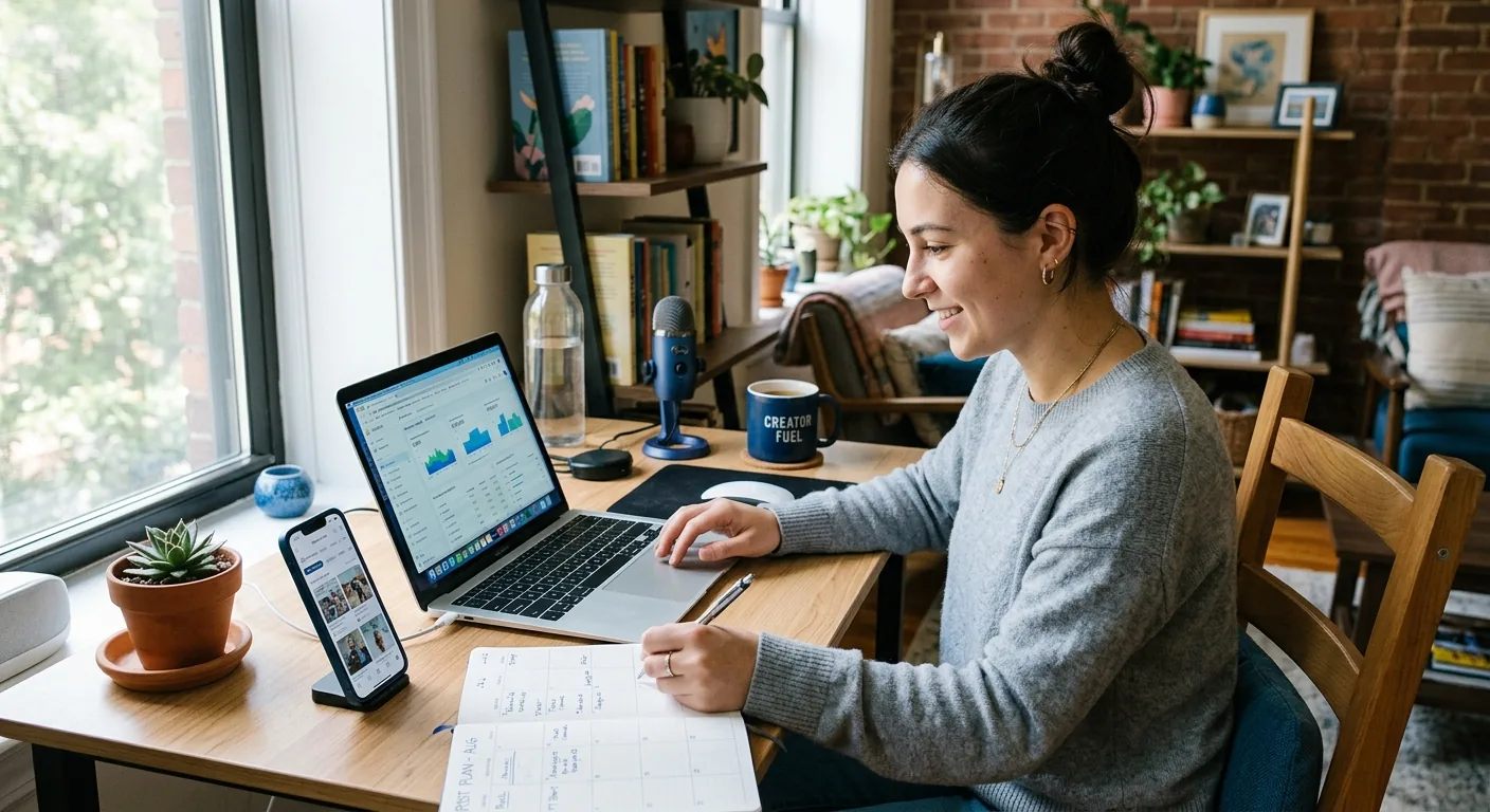 Creator working through creator business AI assistant