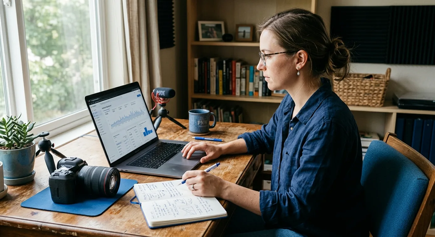 Creator working through creator business AI assistant