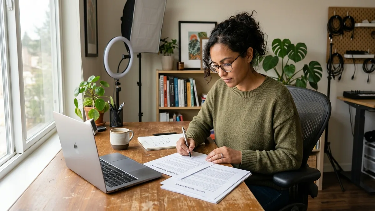 Creator comparing payment methods and keeping a payment record