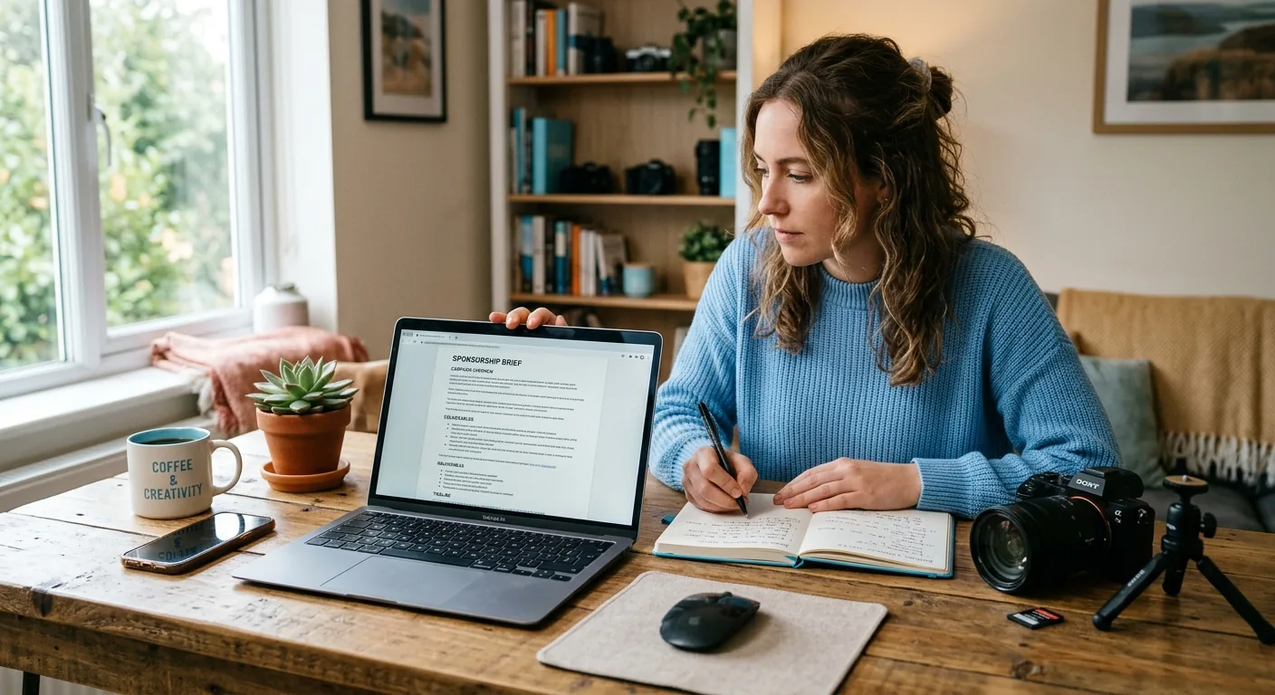 Creator working through creator sponsorship rates