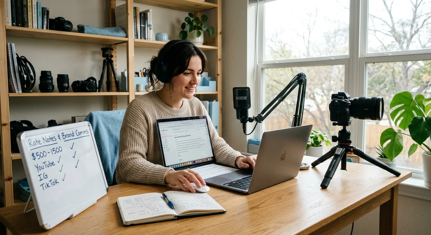 Creator working through creator sponsorship rates