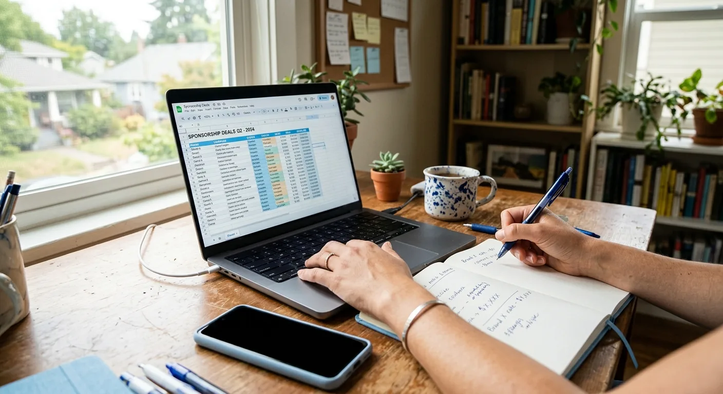 Creator working through creator sponsorship rates