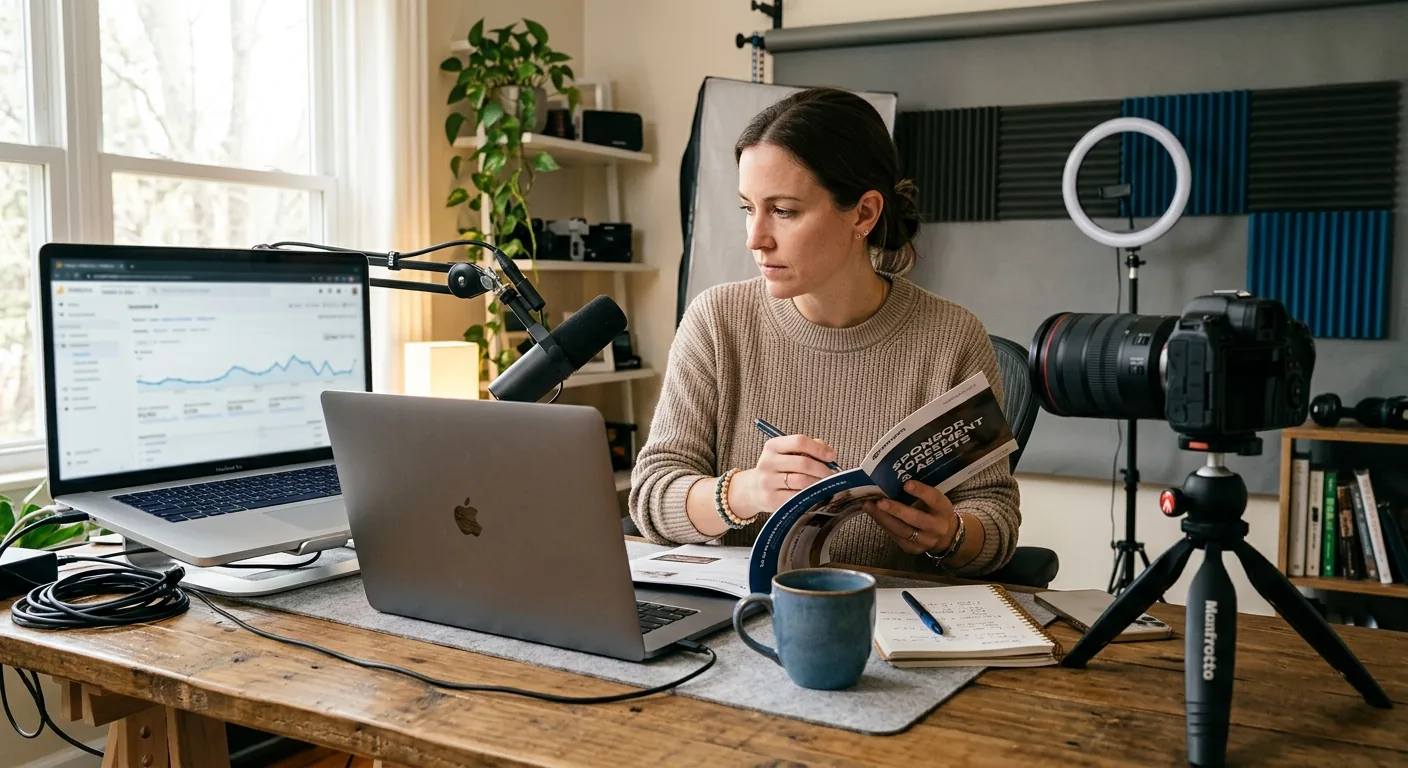 Creator working through creator sponsorship rates