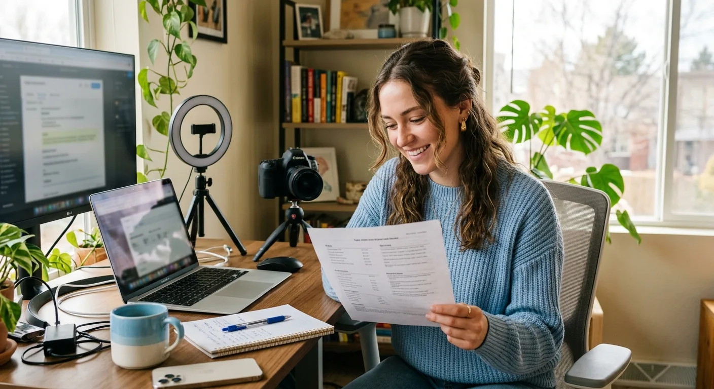 Creator working through creator sponsorship rates