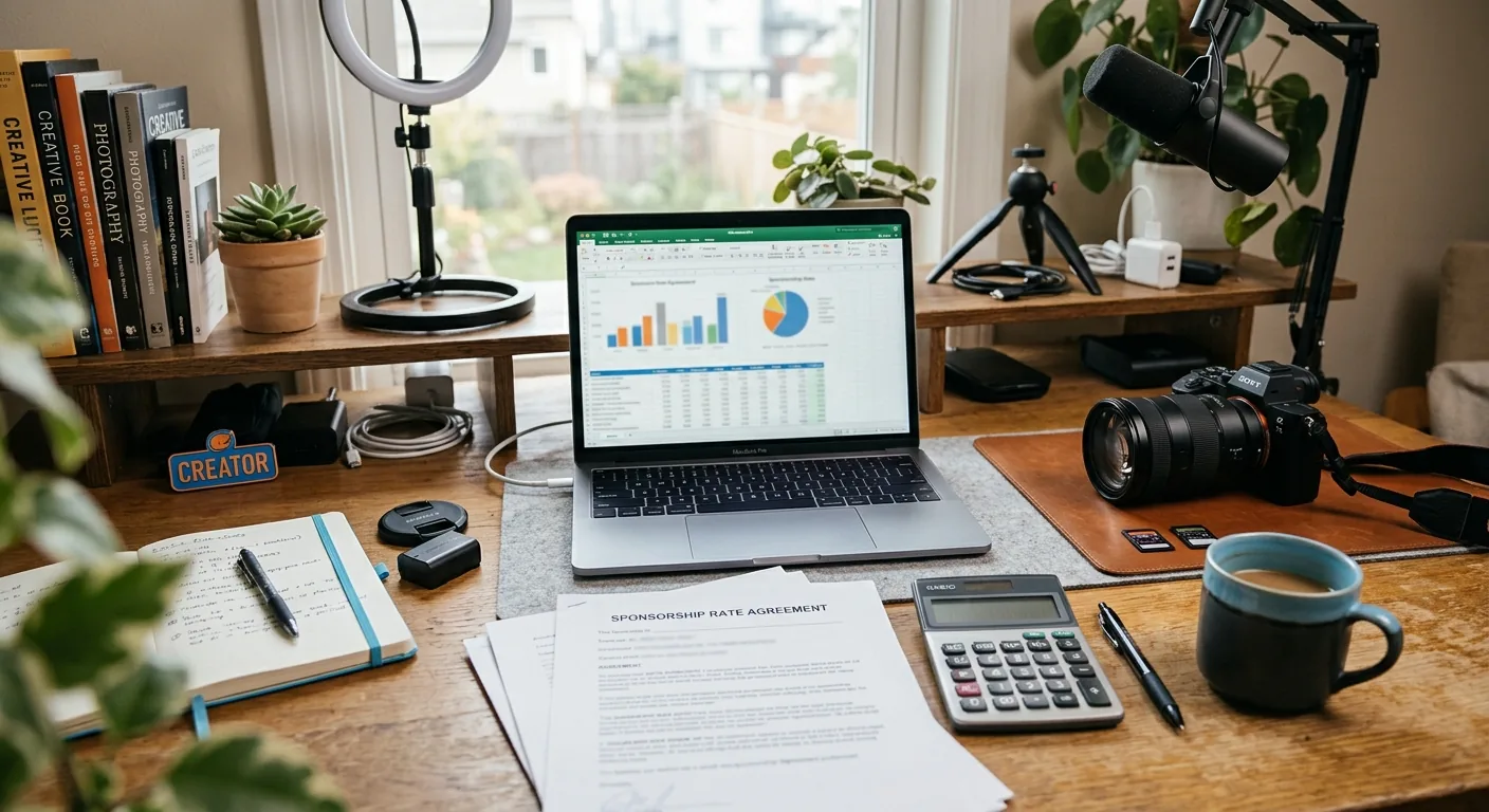 Creator working through creator sponsorship rates