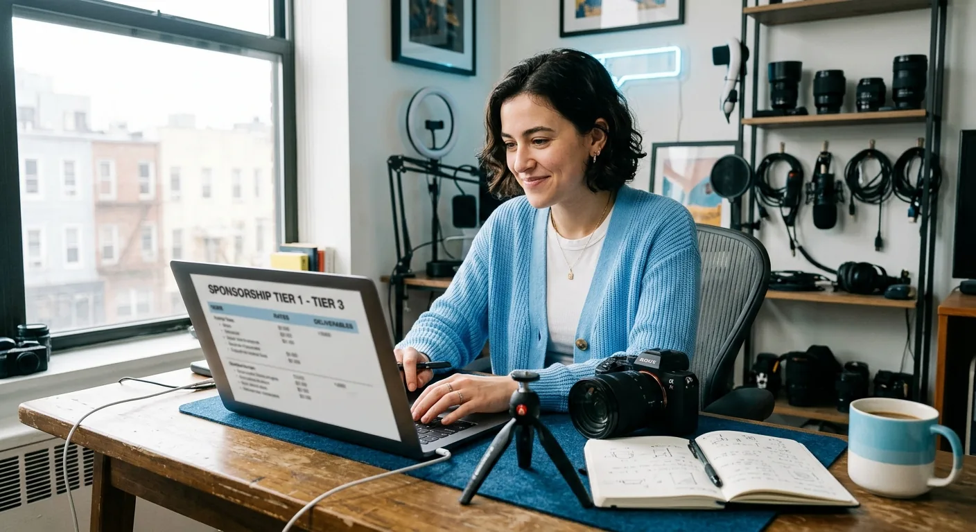Creator working through creator sponsorship rates
