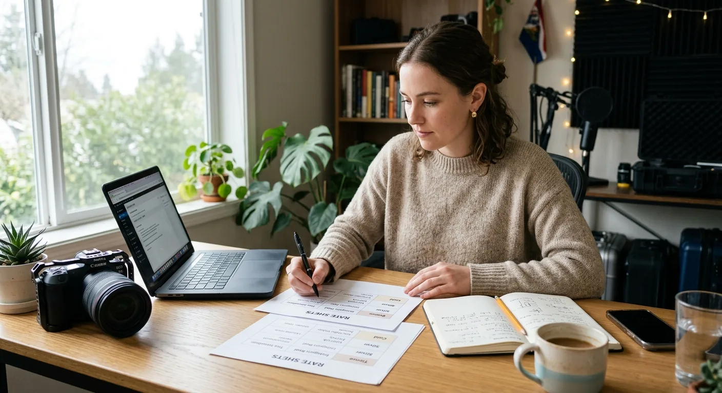 Creator working through creator sponsorship rates