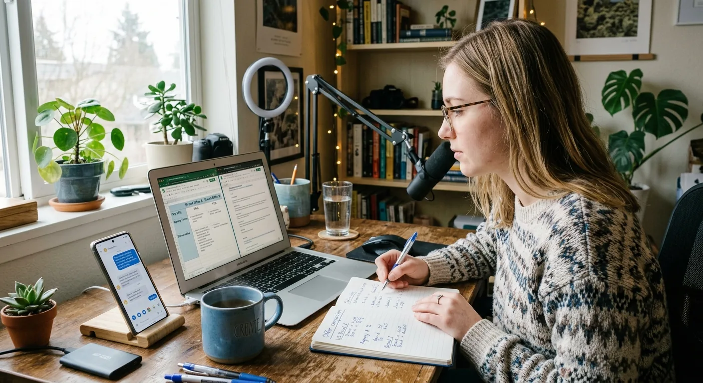Creator working through creator sponsorship rates