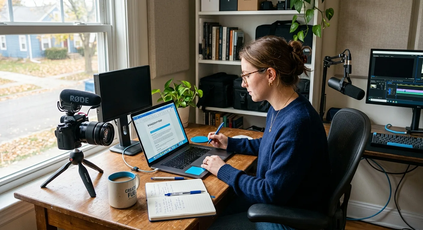 Creator working through creator brand deals