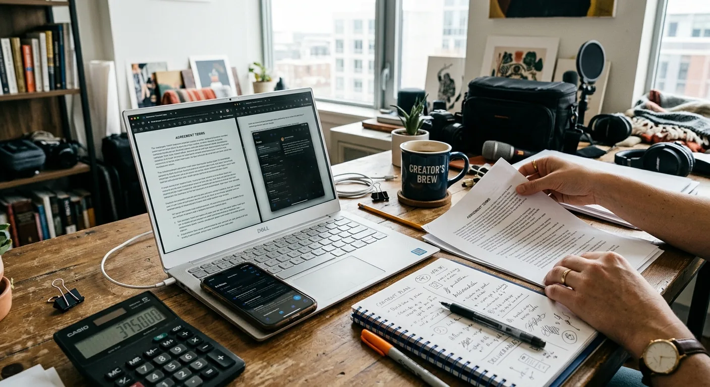 Creator working through creator deal negotiation