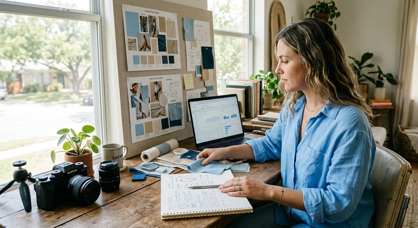 Creator working through brand collaboration opportunities
