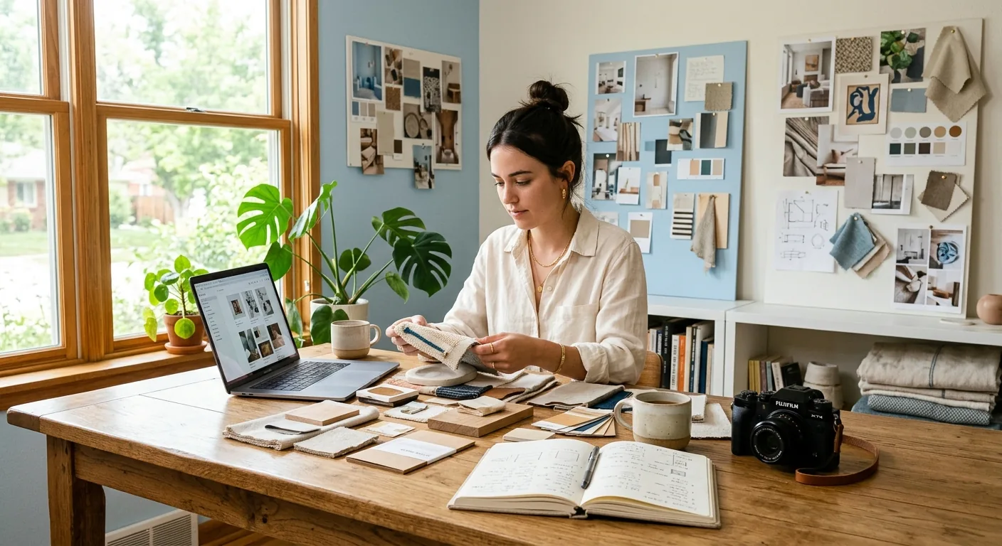Creator working through brand collaboration opportunities