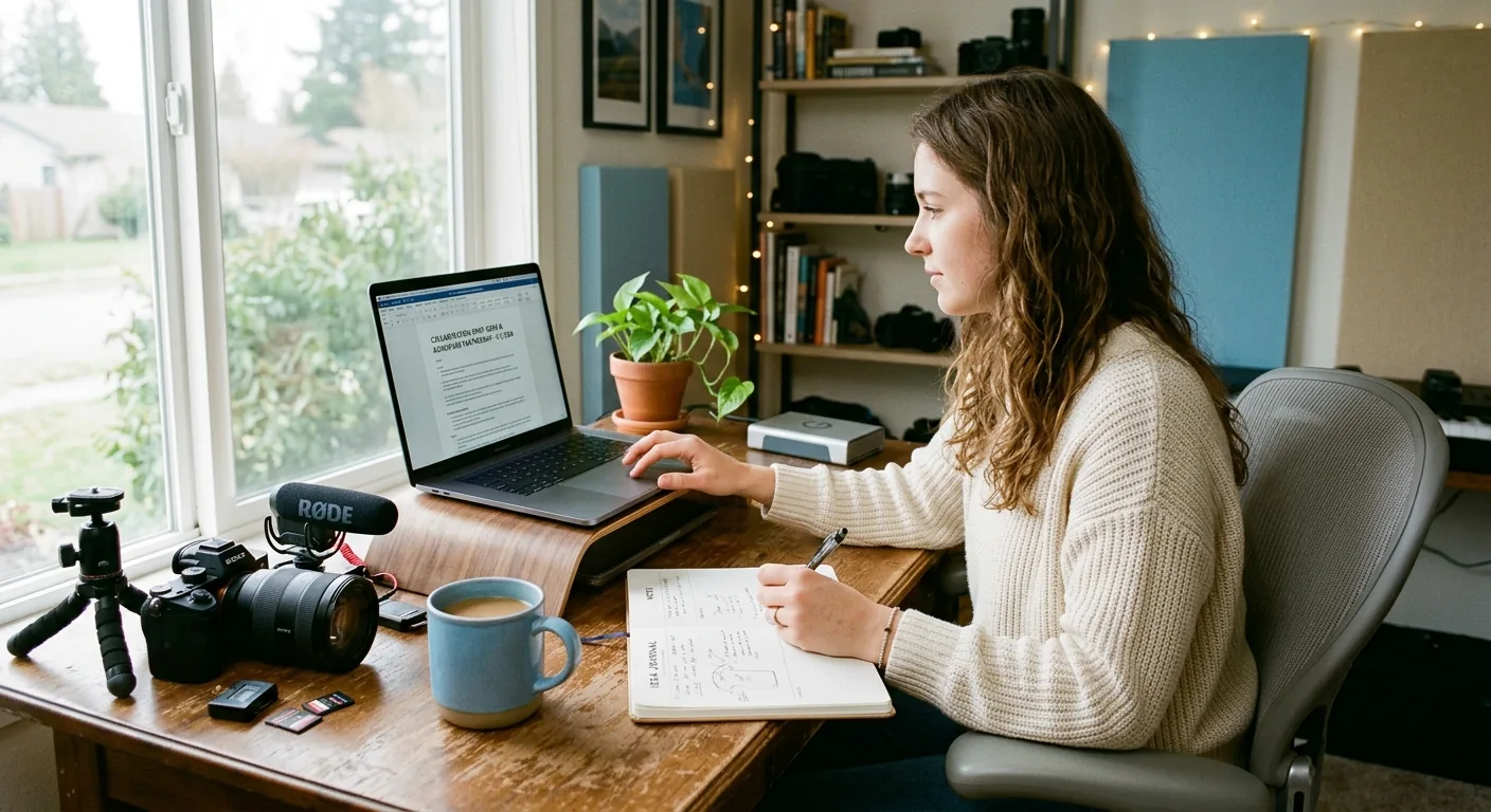 Creator working through creator business AI assistant