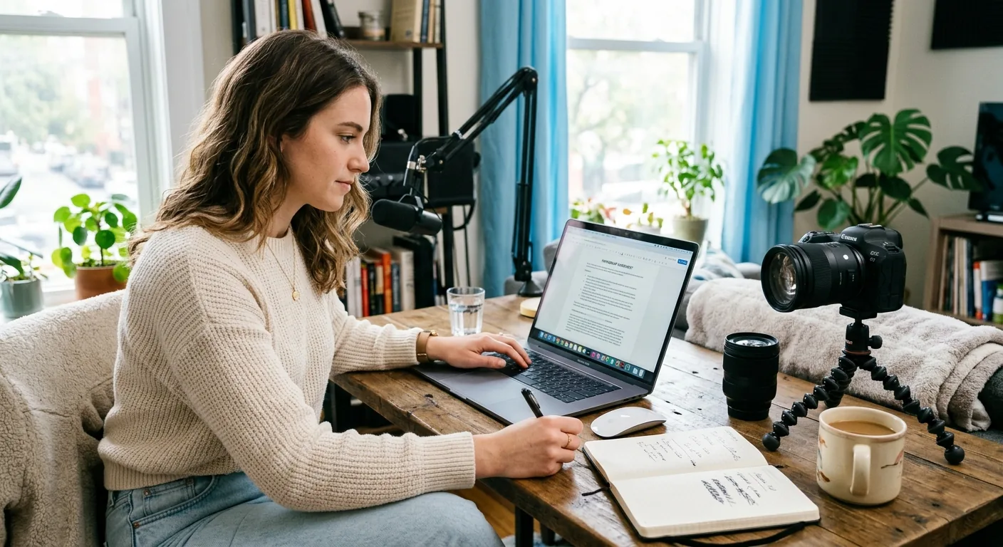 Creator working through creator brand deals