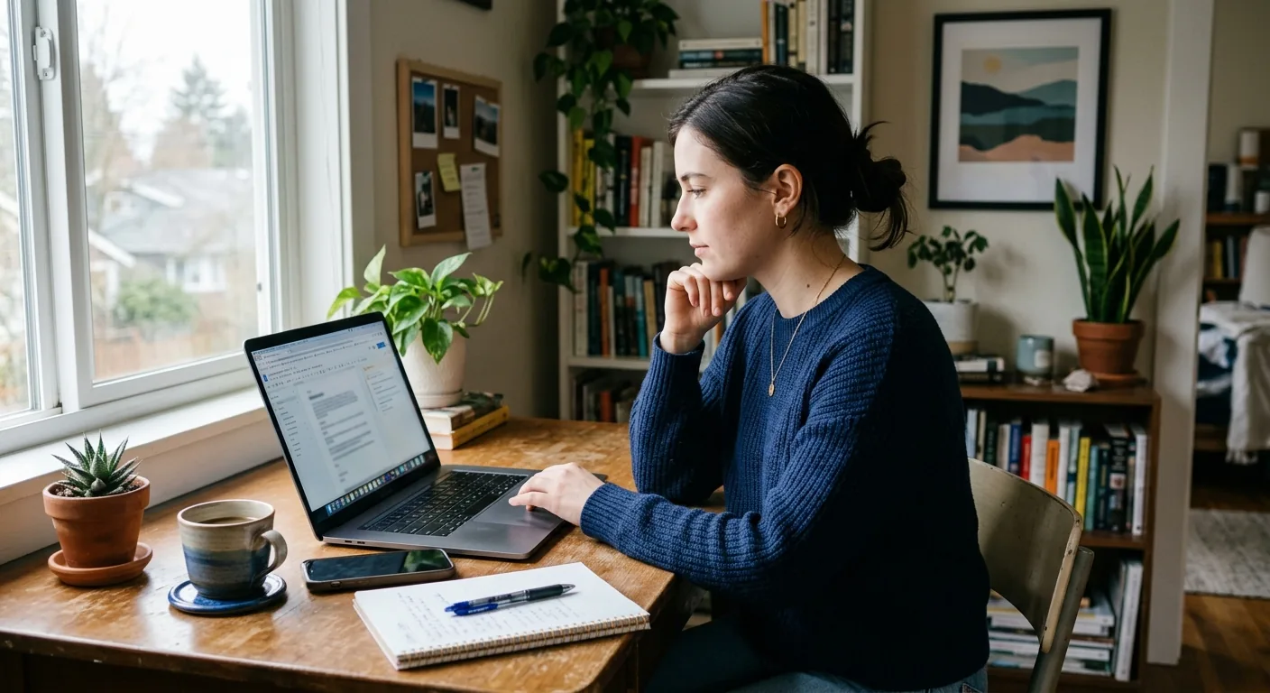 Creator working through influencer brand outreach