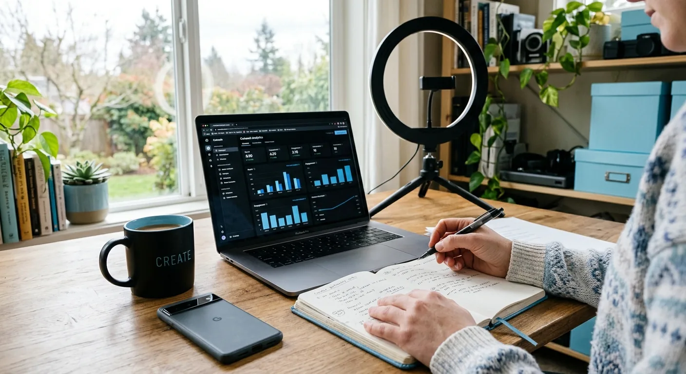 Creator working through influencer brand outreach