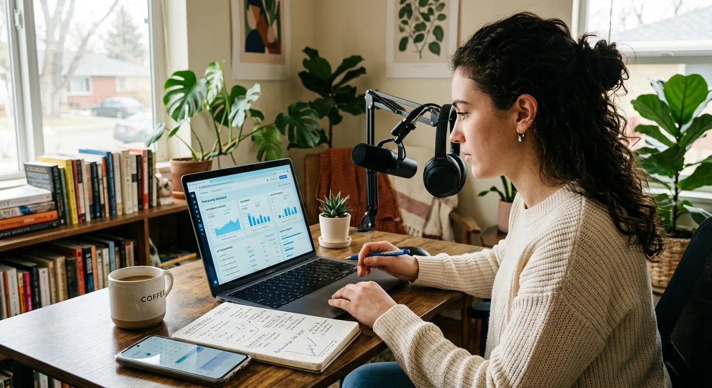 Creator working through brand collaboration opportunities