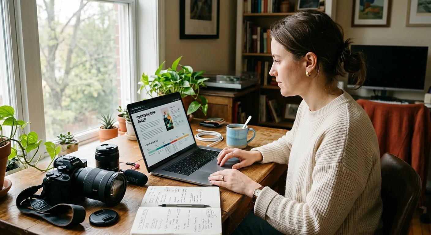 Creator working through creator brand deals
