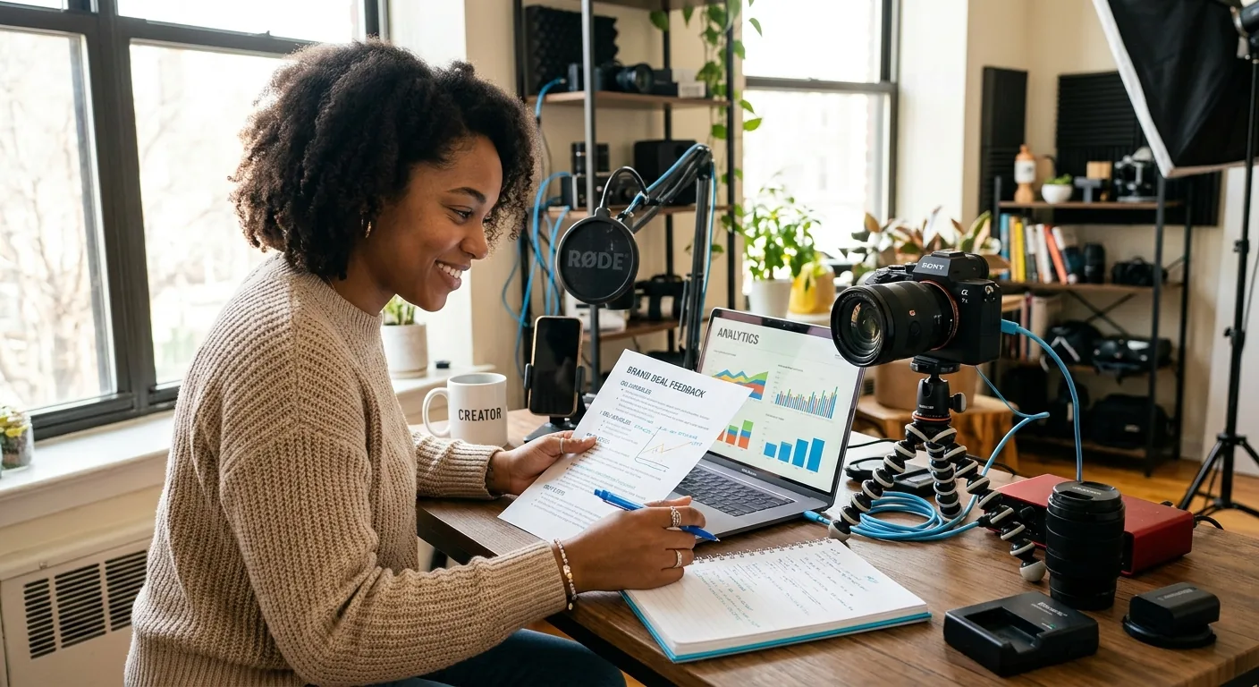 Creator working through creator sponsorship rates