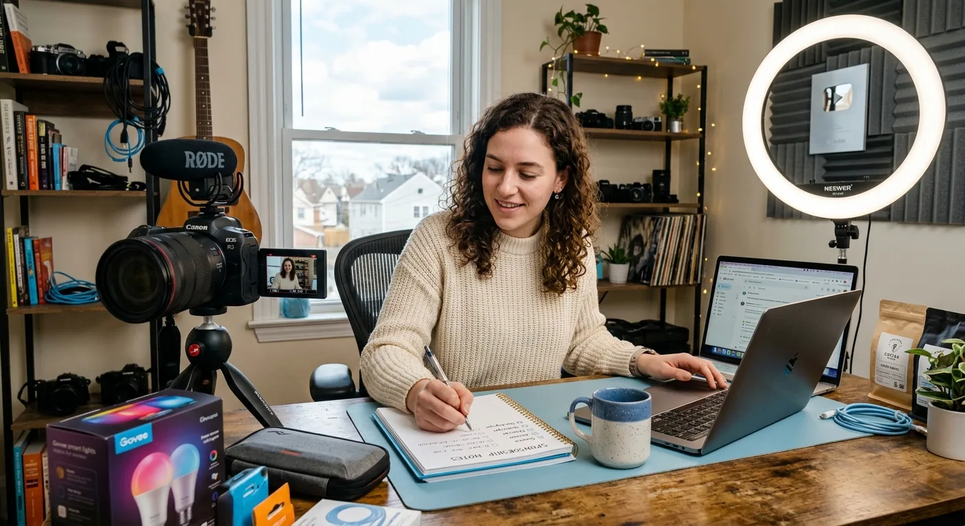 Creator working through creator brand deals