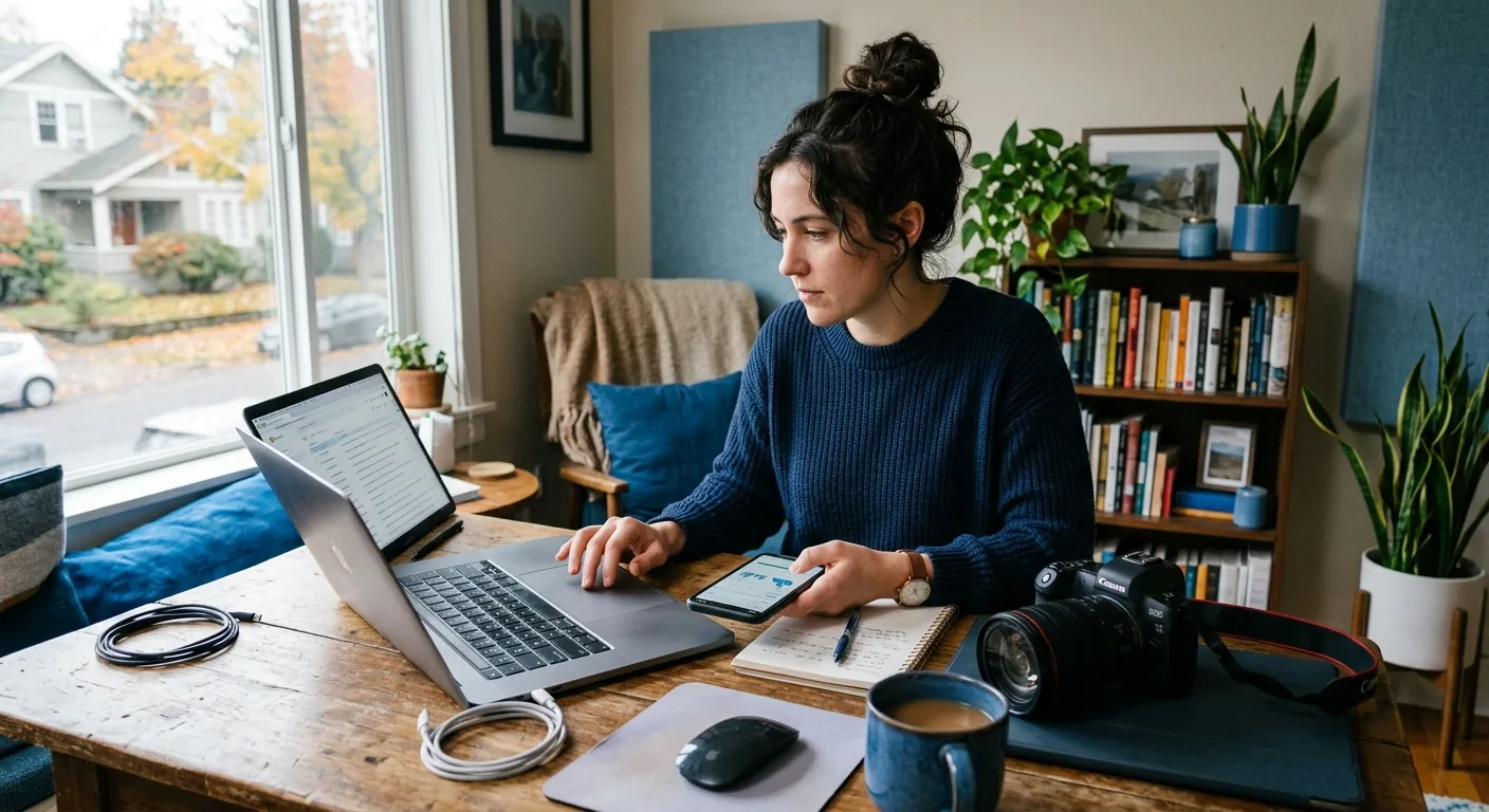 Creator working through brand collaboration opportunities