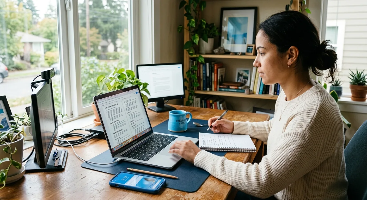 Creator working through brand collaboration opportunities