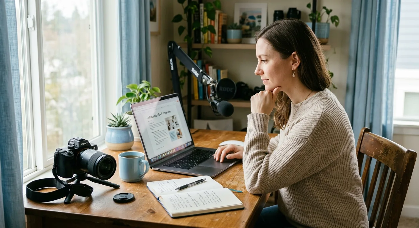 Creator working through creator brand deals
