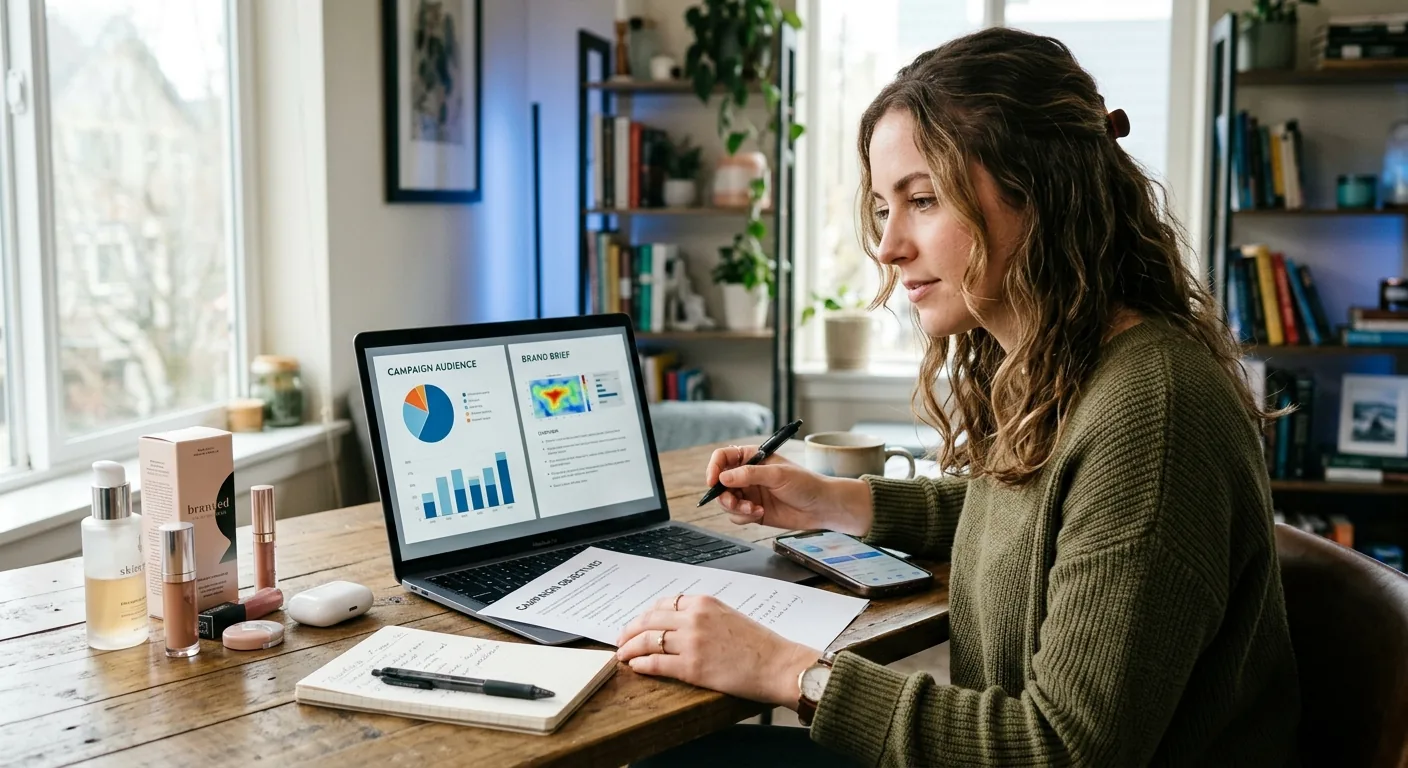 Creator working through creator brand deals