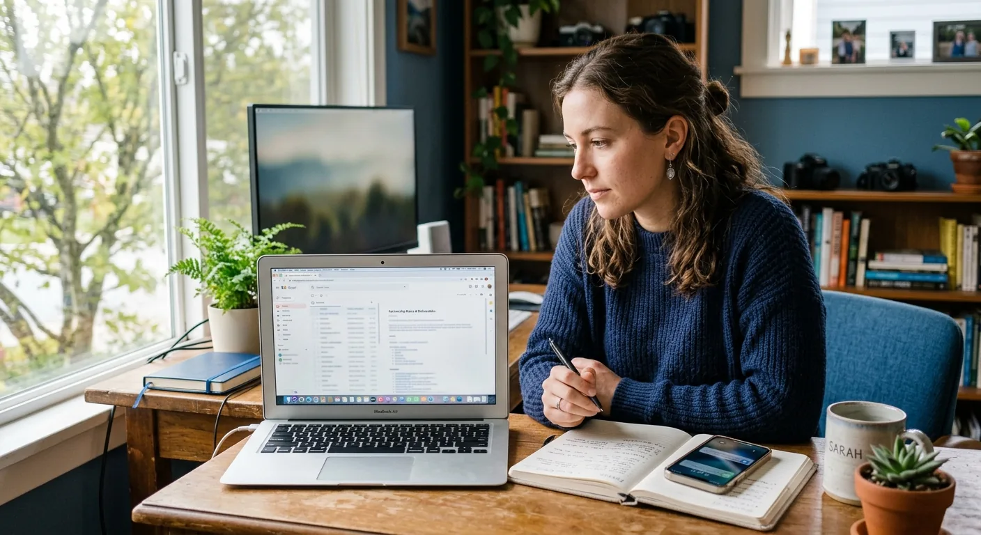 Creator working through creator brand deals