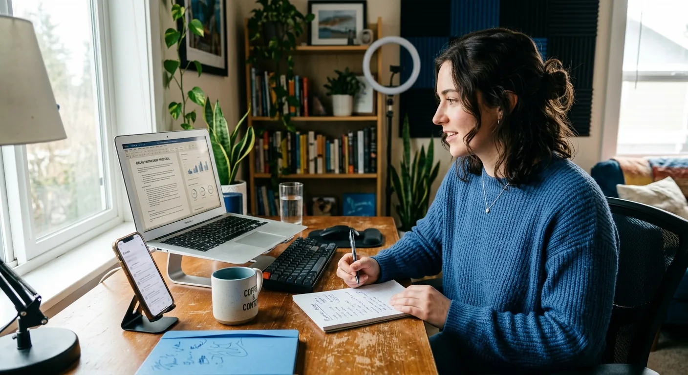Creator working through creator brand deals