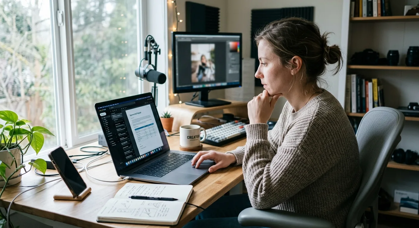 Creator working through creator brand deals