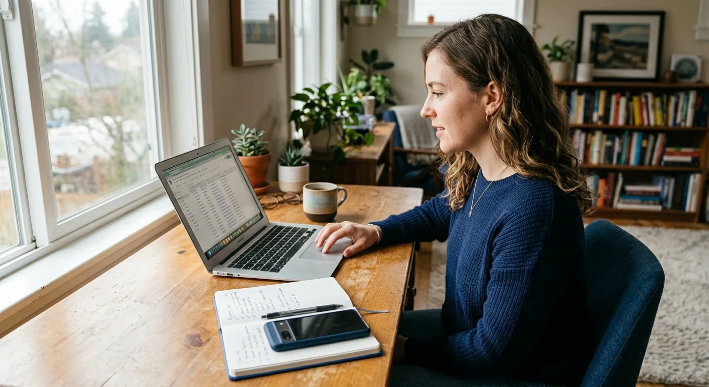 Creator working through influencer brand outreach