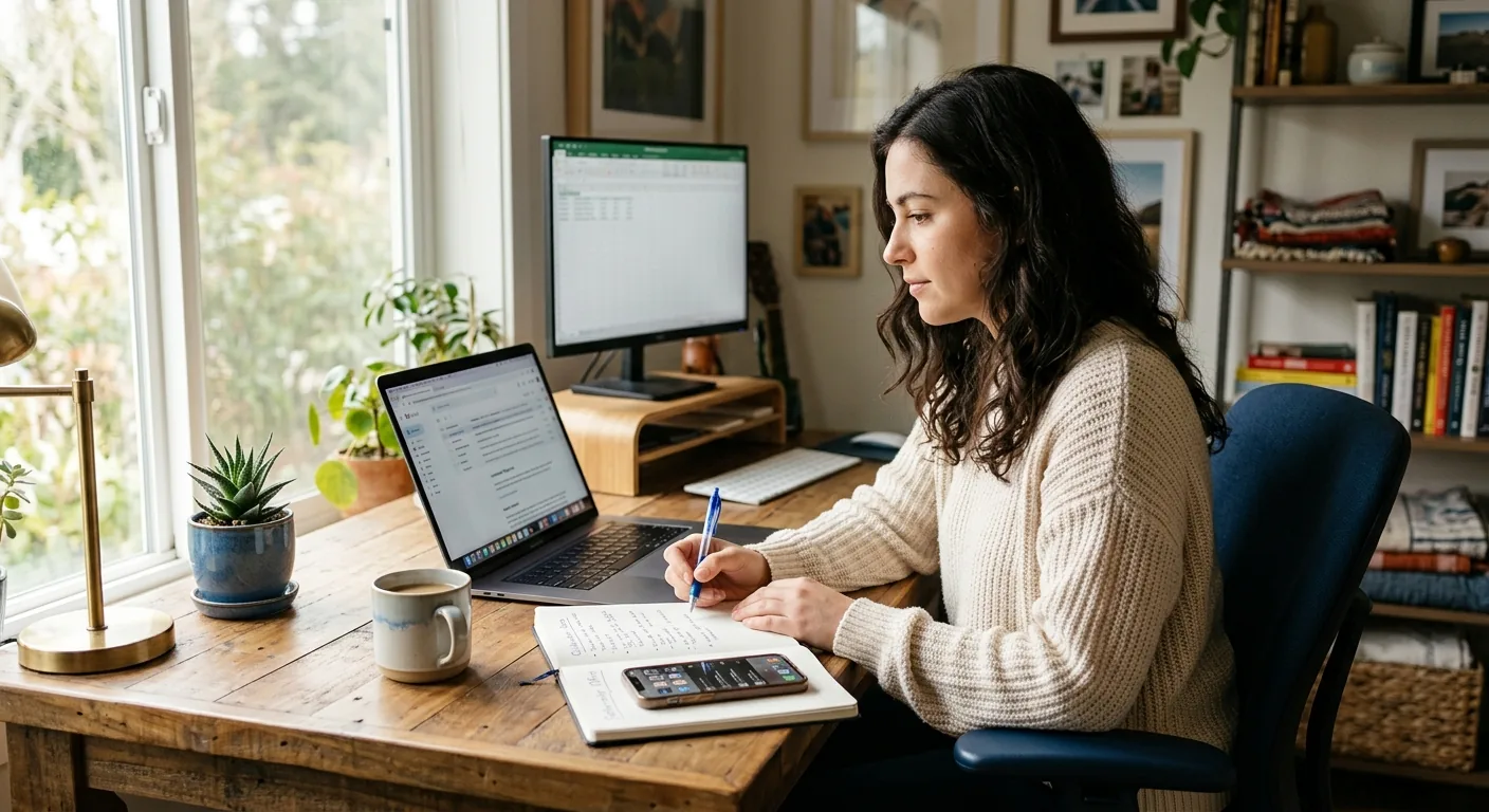 Creator working through brand collaboration opportunities