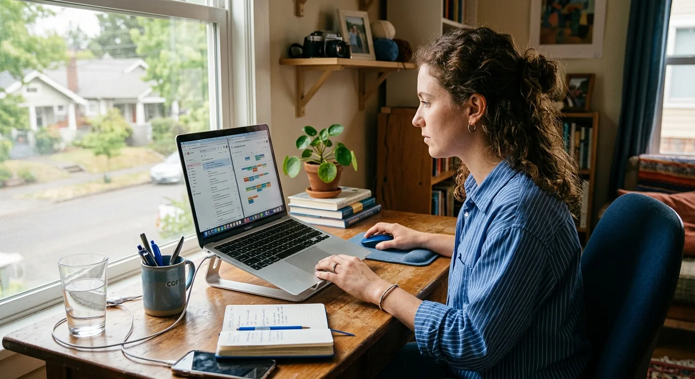 Creator working through influencer brand outreach