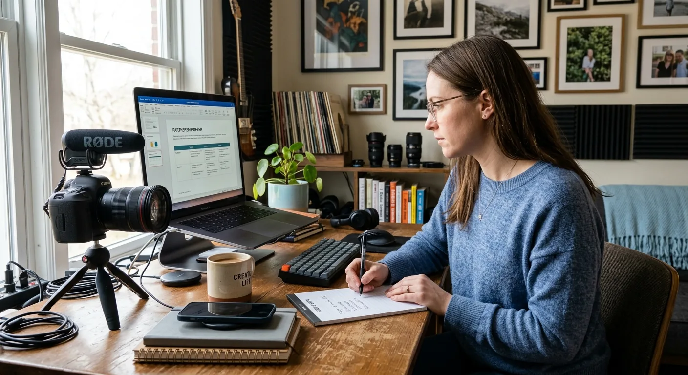 Creator working through creator brand deals