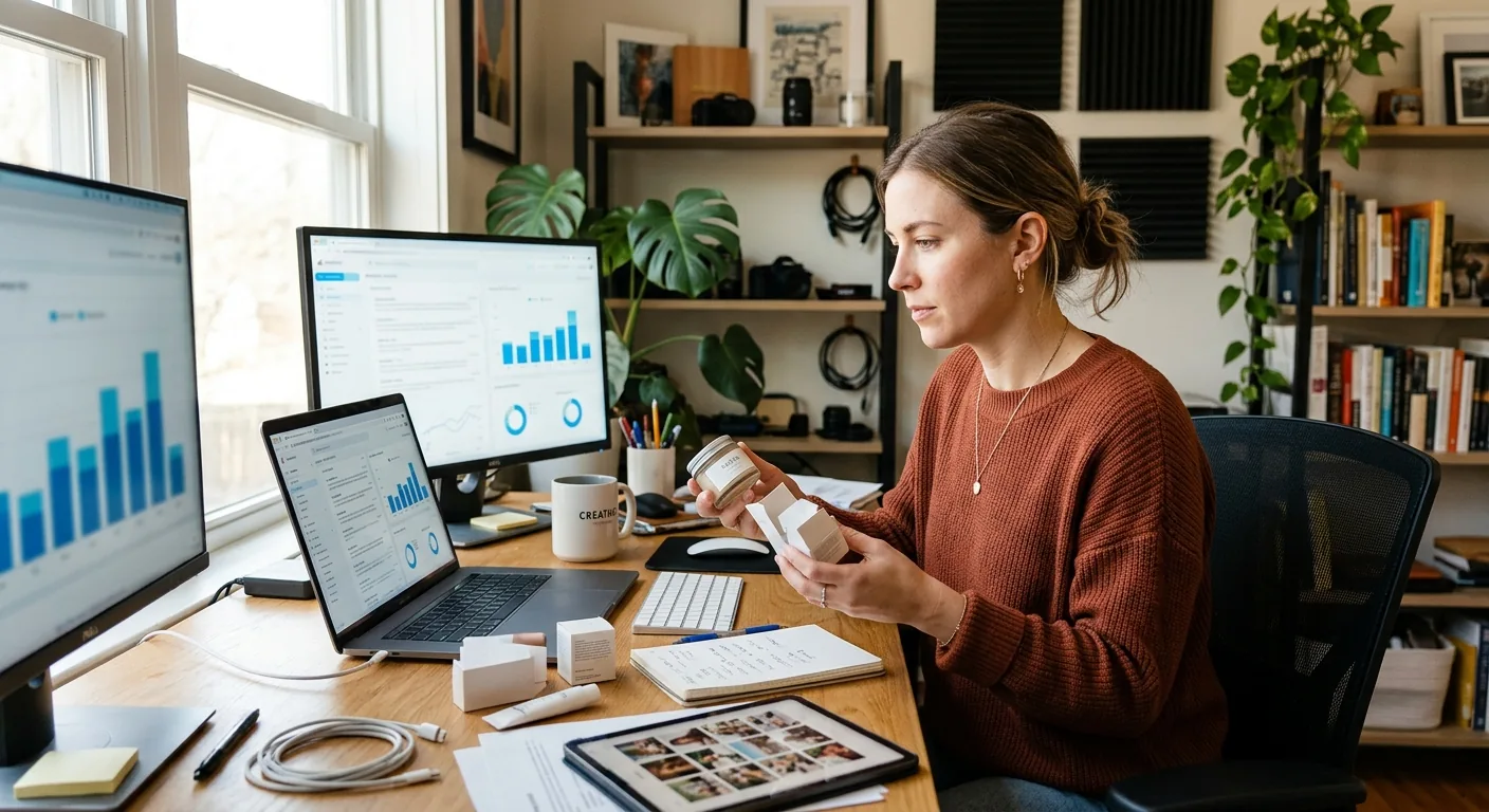 Creator working through brand collaboration opportunities