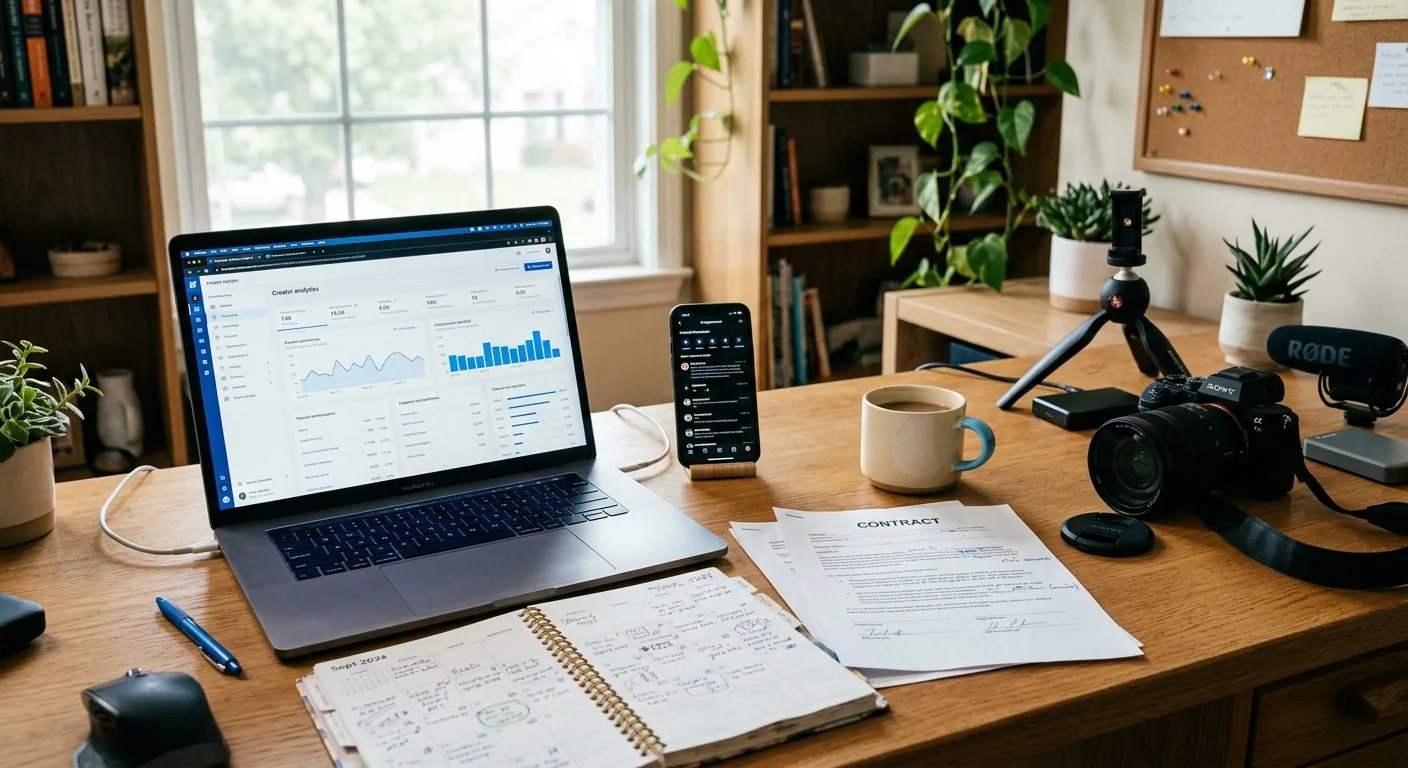 Creator working through creator brand deals