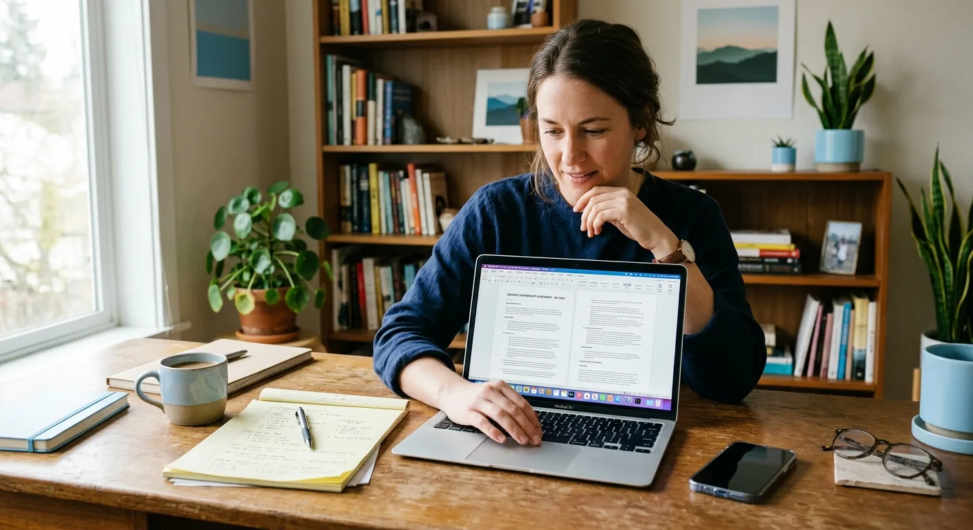 Creator working through brand collaboration opportunities