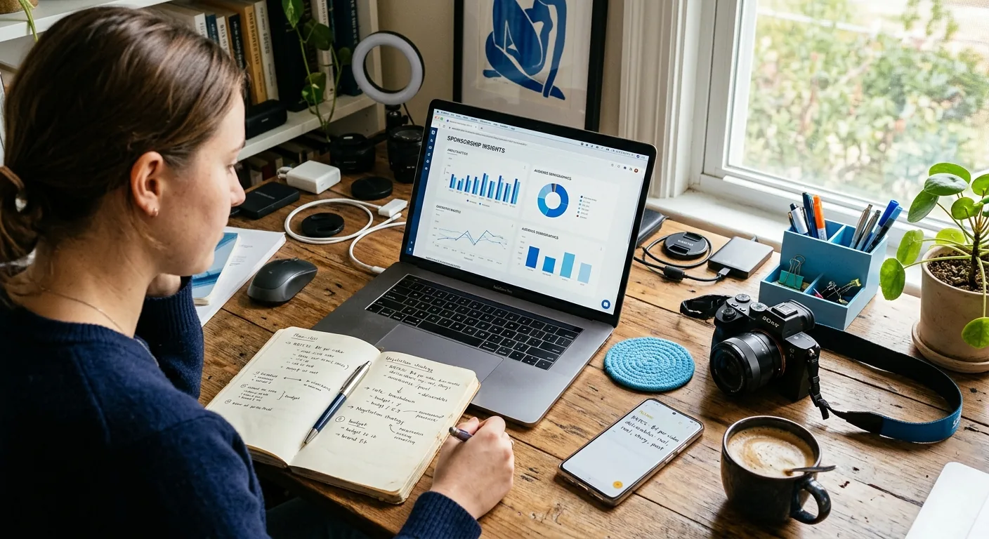 Creator working through creator sponsorship rates