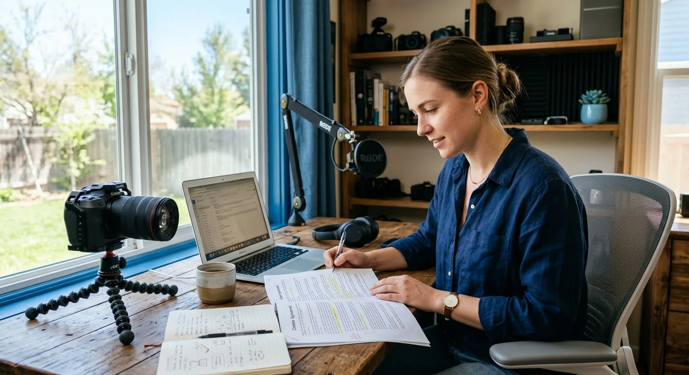 Creator working through creator brand deals