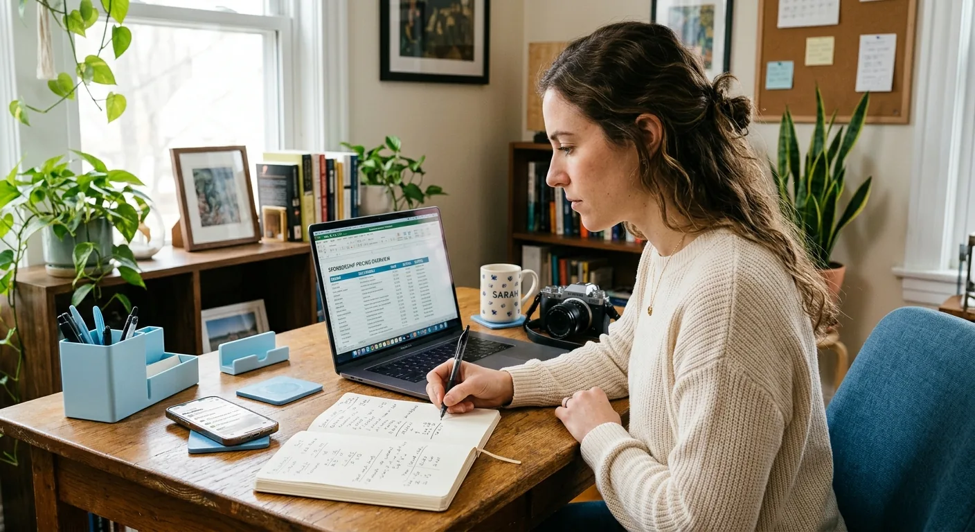 Creator working through creator sponsorship rates